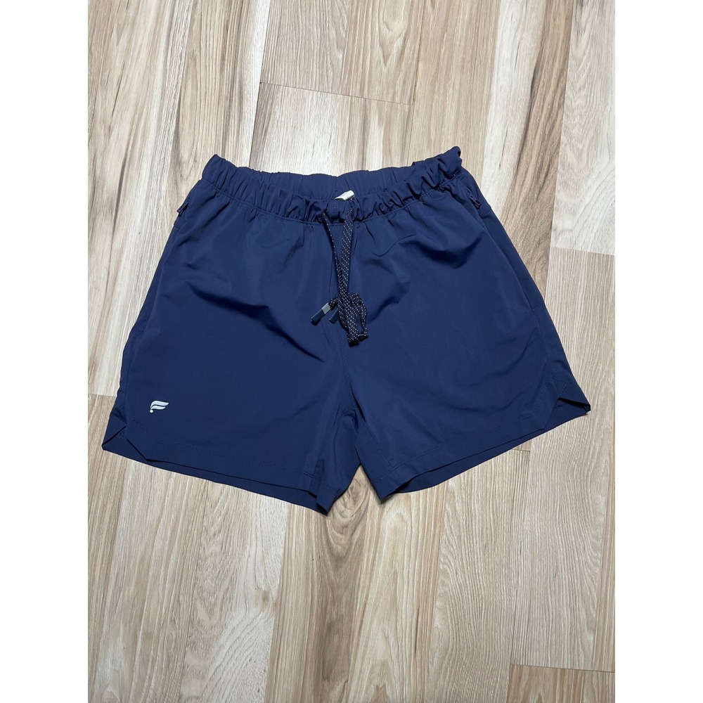 Fabletics Womens Navy Blue Active Training Shorts Size Small Drawstring Running